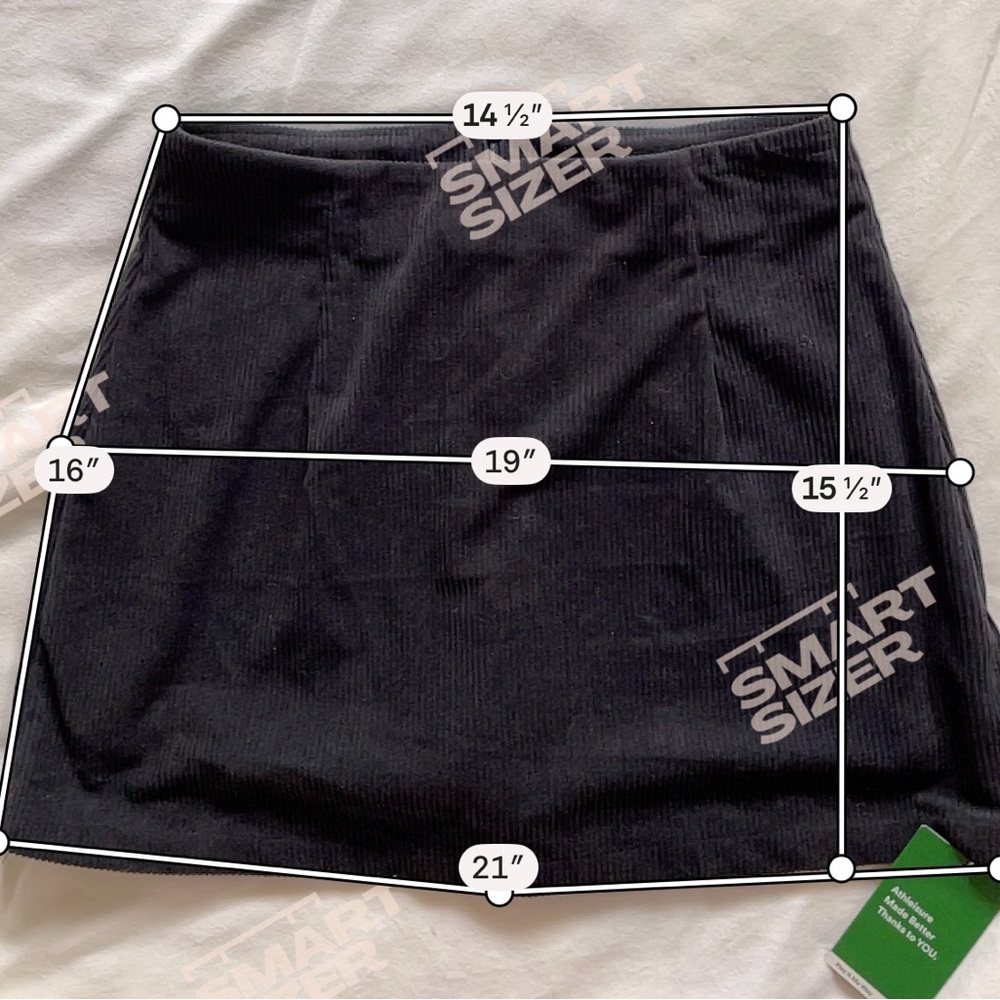 Halara Corduroy Skort Black Mini A-Line Ribbed Athleisure Skirt Shorts Medium - Picture 7 of 9